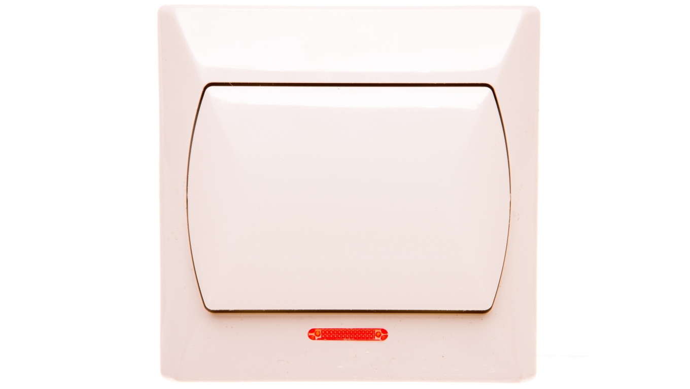 AKCENT Łącznik pojedynczy z podświetleniem beżowy ŁP-1AS/01