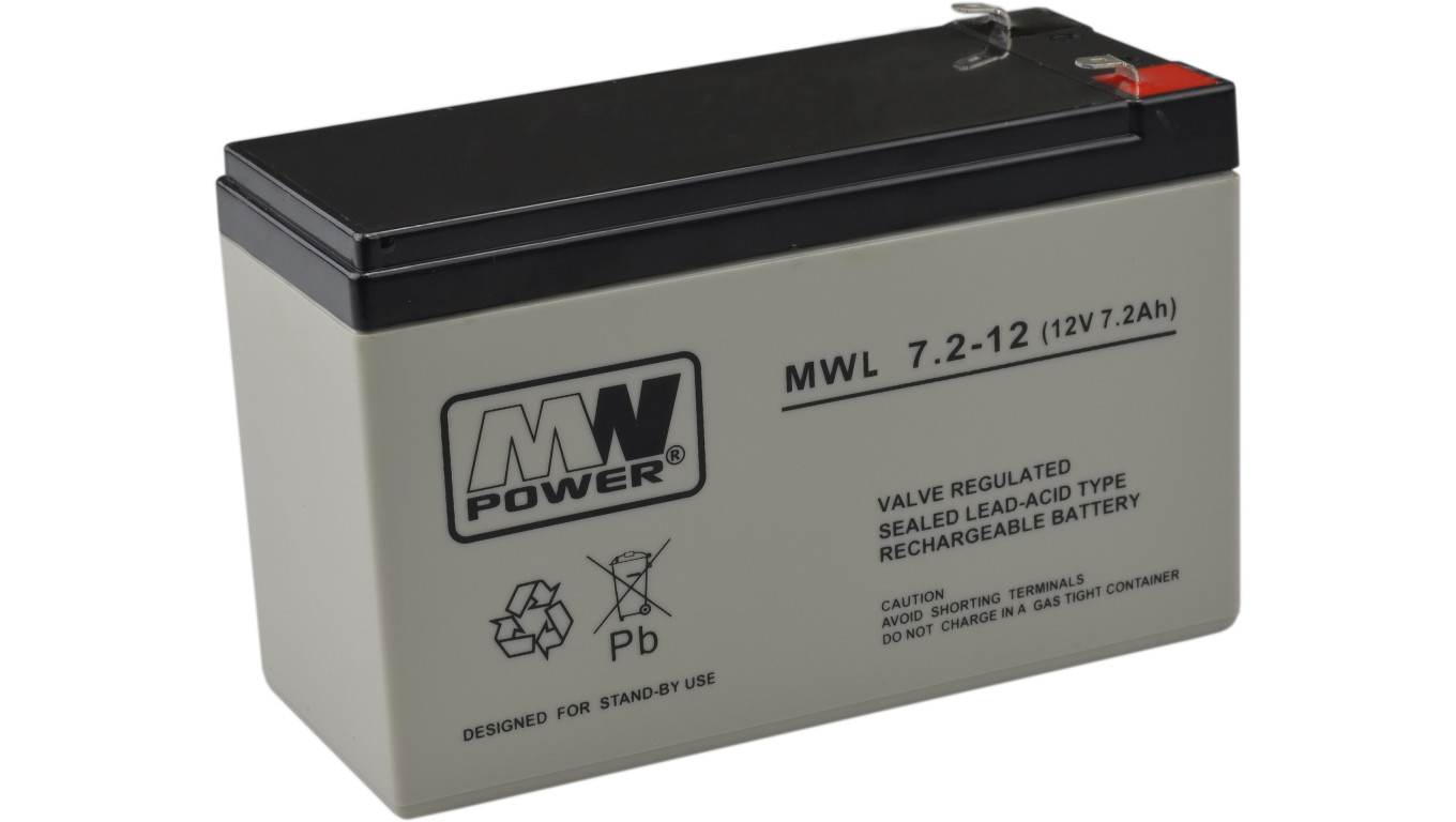 Akumulator do zasilacza UPS 12V 7,2Ah MWL AGM Faston 187