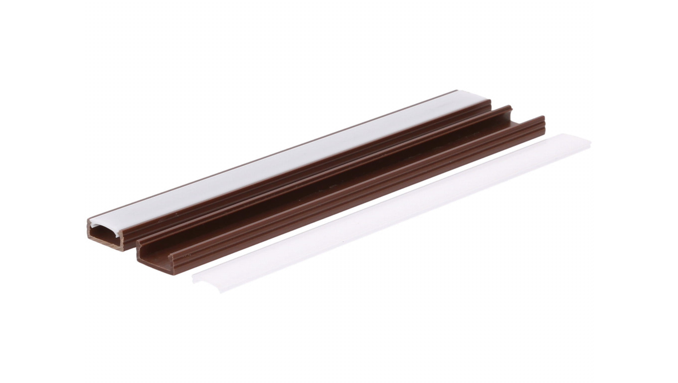 Profil led PCV Line Slim 16x7 2m brązowy ML