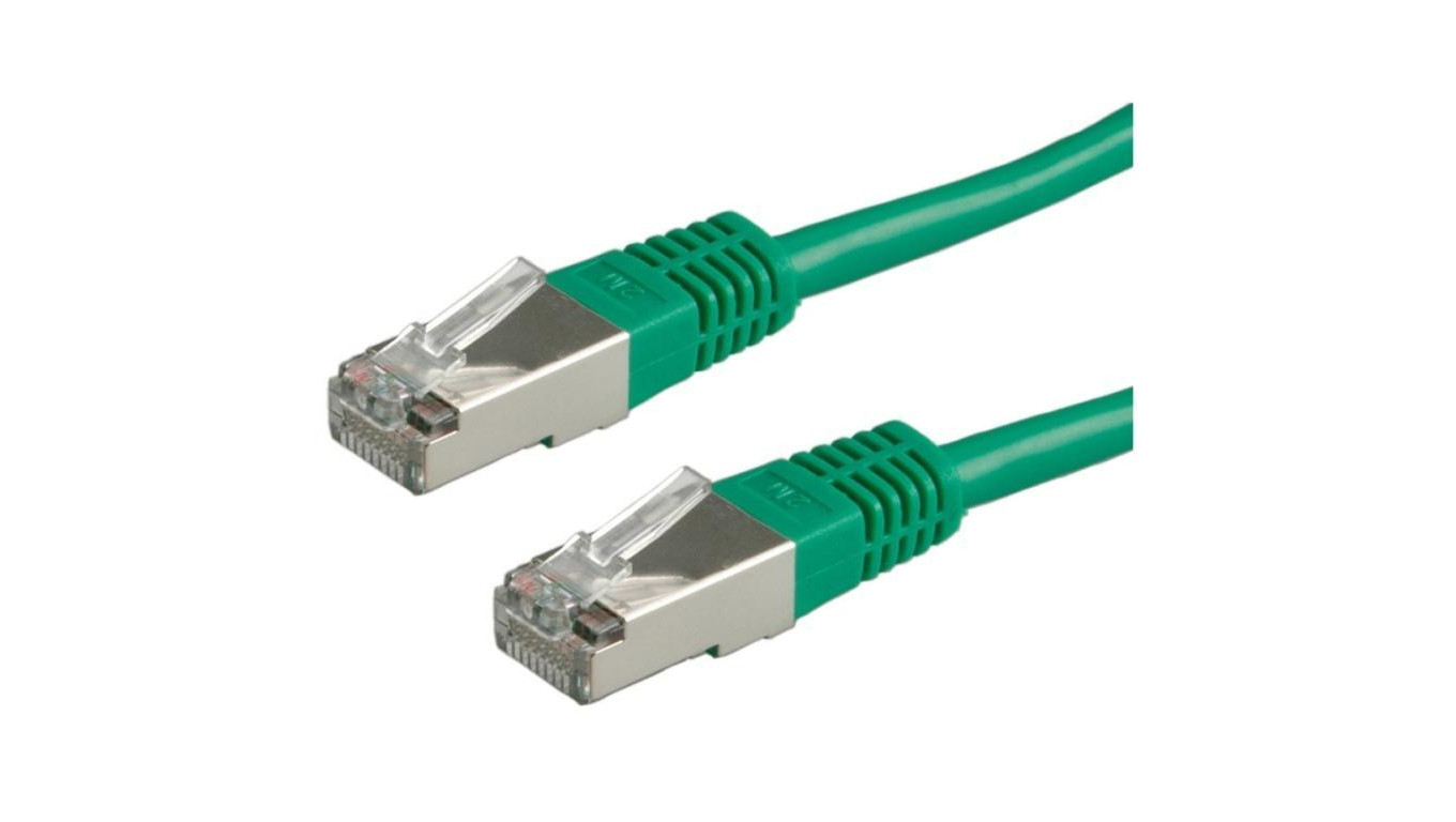 Patchcord S/FTP kat.6 PiMF kabel sieciowy LAN 2x RJ45 linka zielony 1,5m VALUE