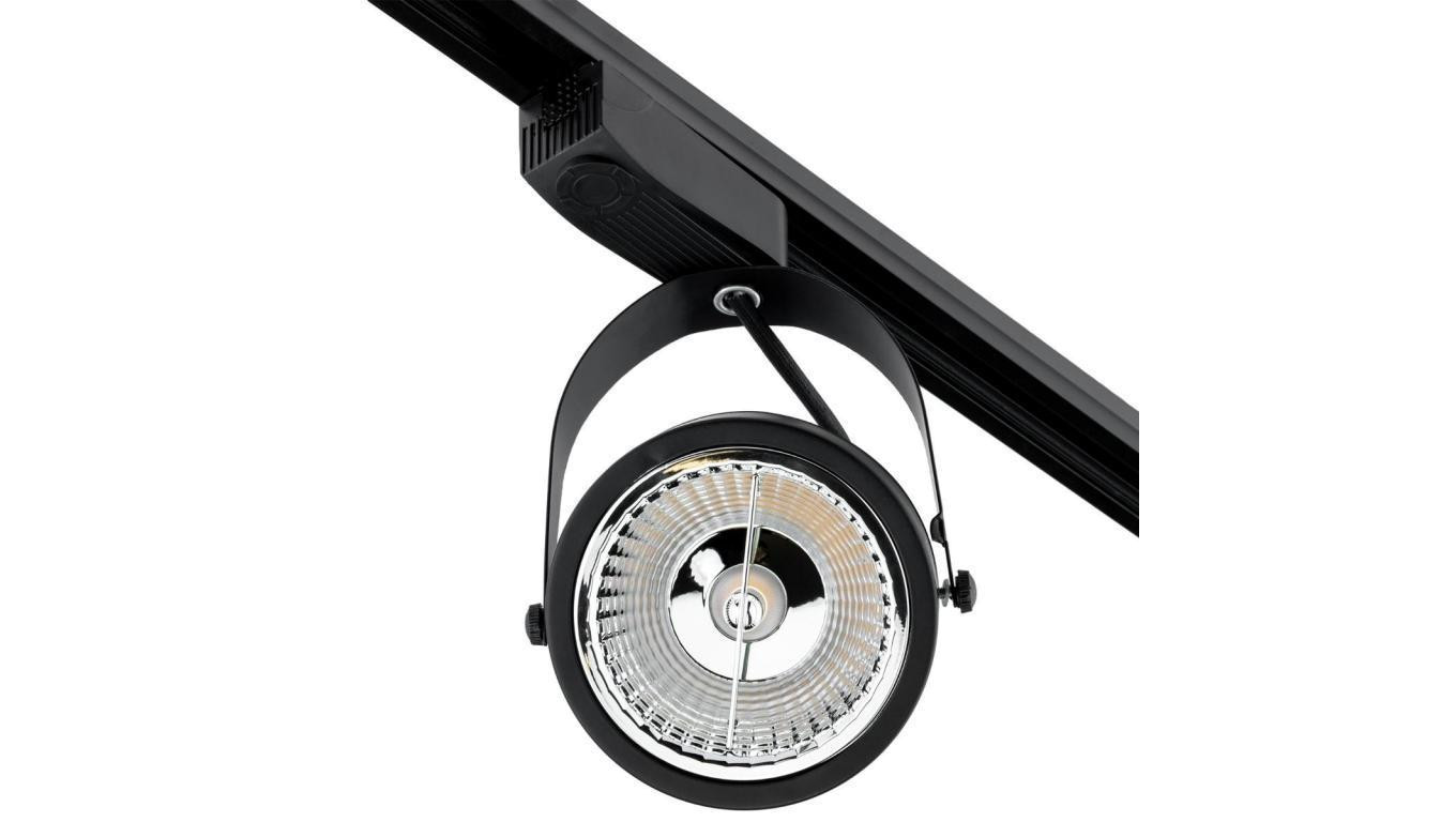 Reflektor Szynowy GU10 AR111 Czarny VICTUS Lampa do Szynoprzewodów Jednofazowych Lumiled