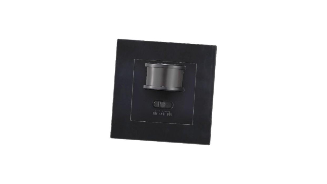 Czujnik ruchu PIR naścienny 160 st. do puszki fi60 400W IP20 czarny w całości
