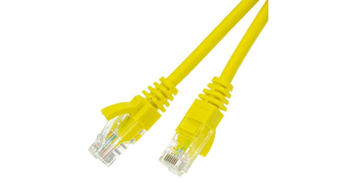 Patchcord UTP kat.5e kabel sieciowy LAN 2x RJ45 linka żółty 10m ATEL