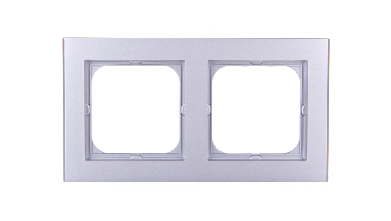 SONATA Ramka podwójna srebro mat R-2R/38