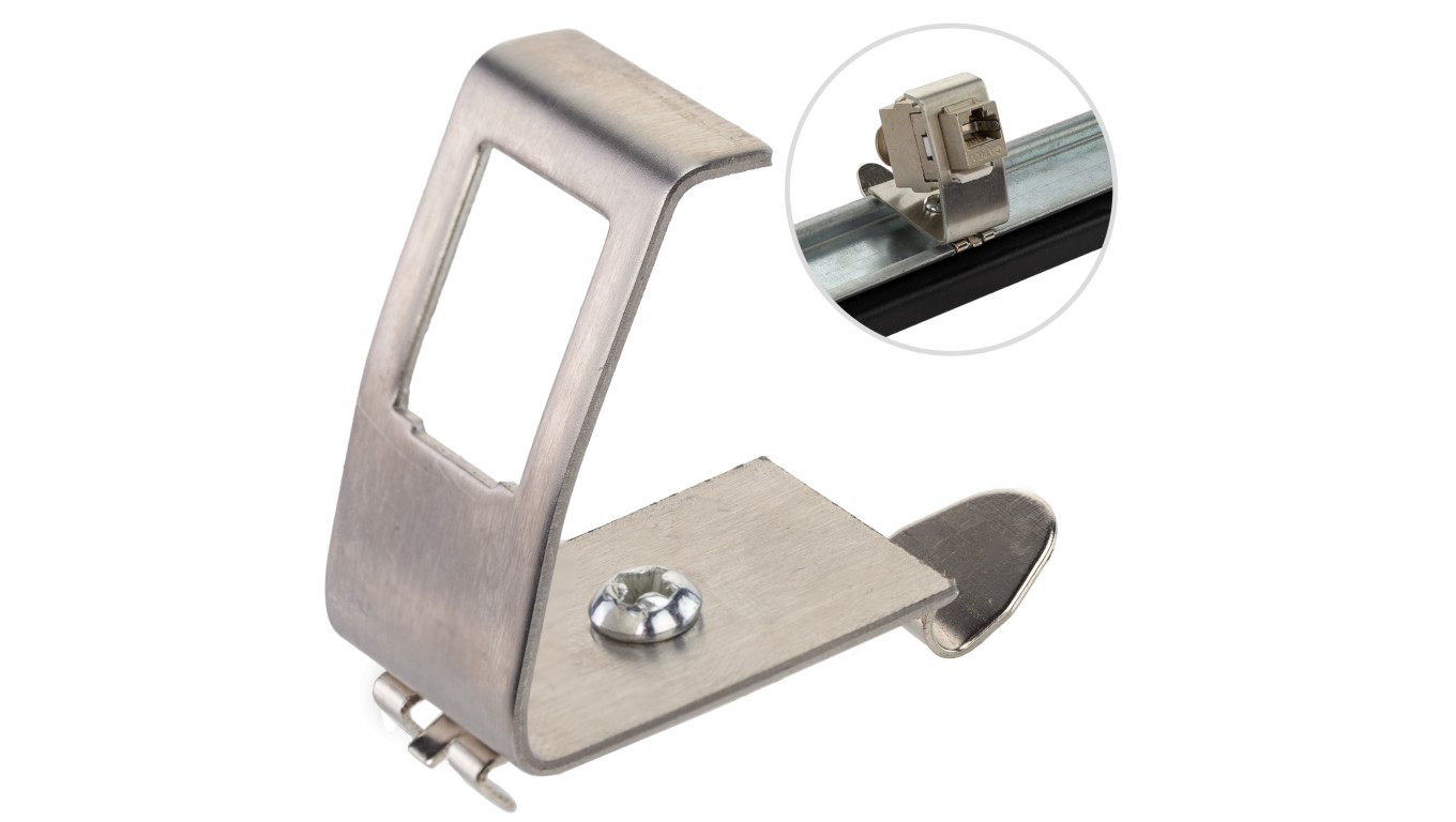 Adapter montażowy 1x keyst. na TH35 metal Alantec