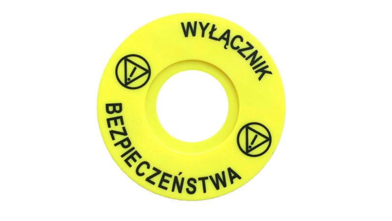 Tabliczka informacyjna Wyłącznik bezpieczeństwa