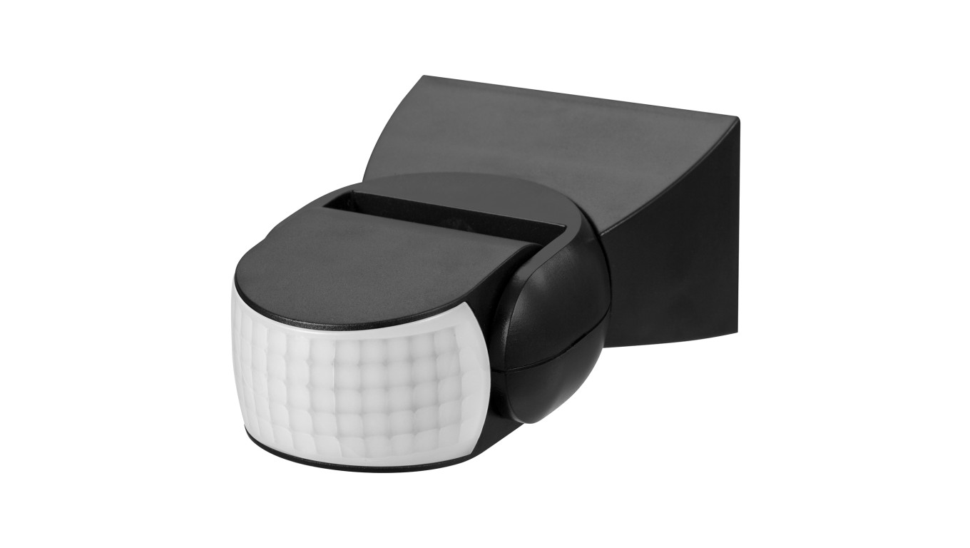 Czujnik ruchu na podczerwień pir nowoczesny Maclean Energy MCE201Bzasięg 12m czarny IP65 MCE201