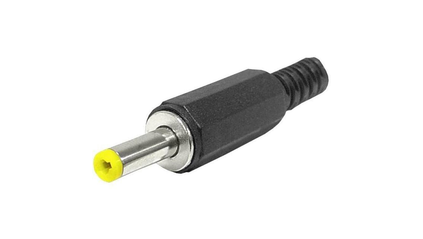 Wtyk zasilający DC 4,0/1,7 mm złącze proste lutowane na kabel prądu stałego