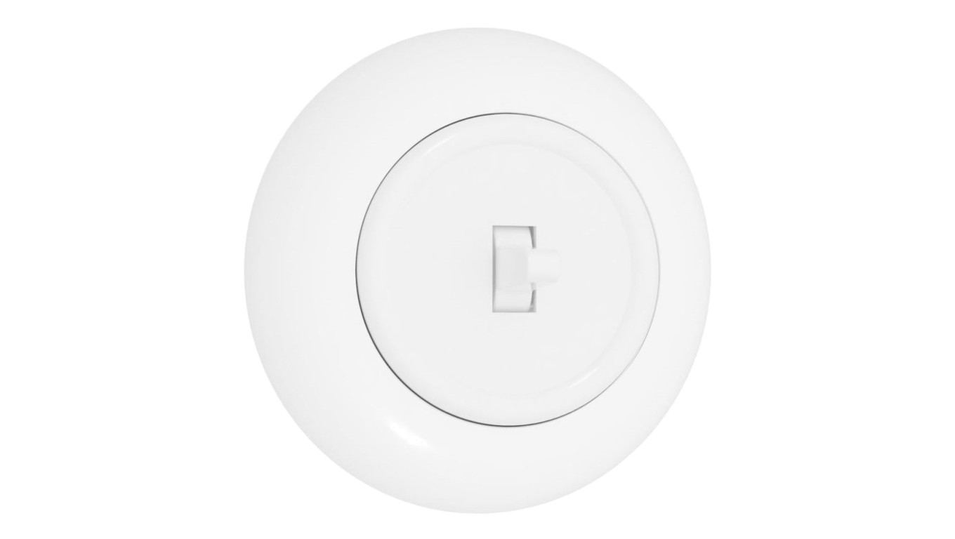 Włącznik światła podtynkowy pojedyńczy z ramką 10AX 250V IP20 biały połysk