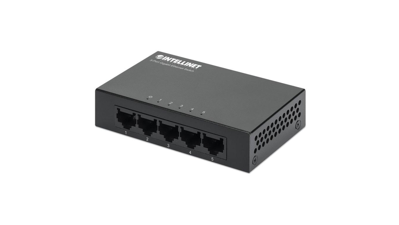 Switch Gigabit 5x 10/100/1000Mbps RJ45 Metalowy Desktop