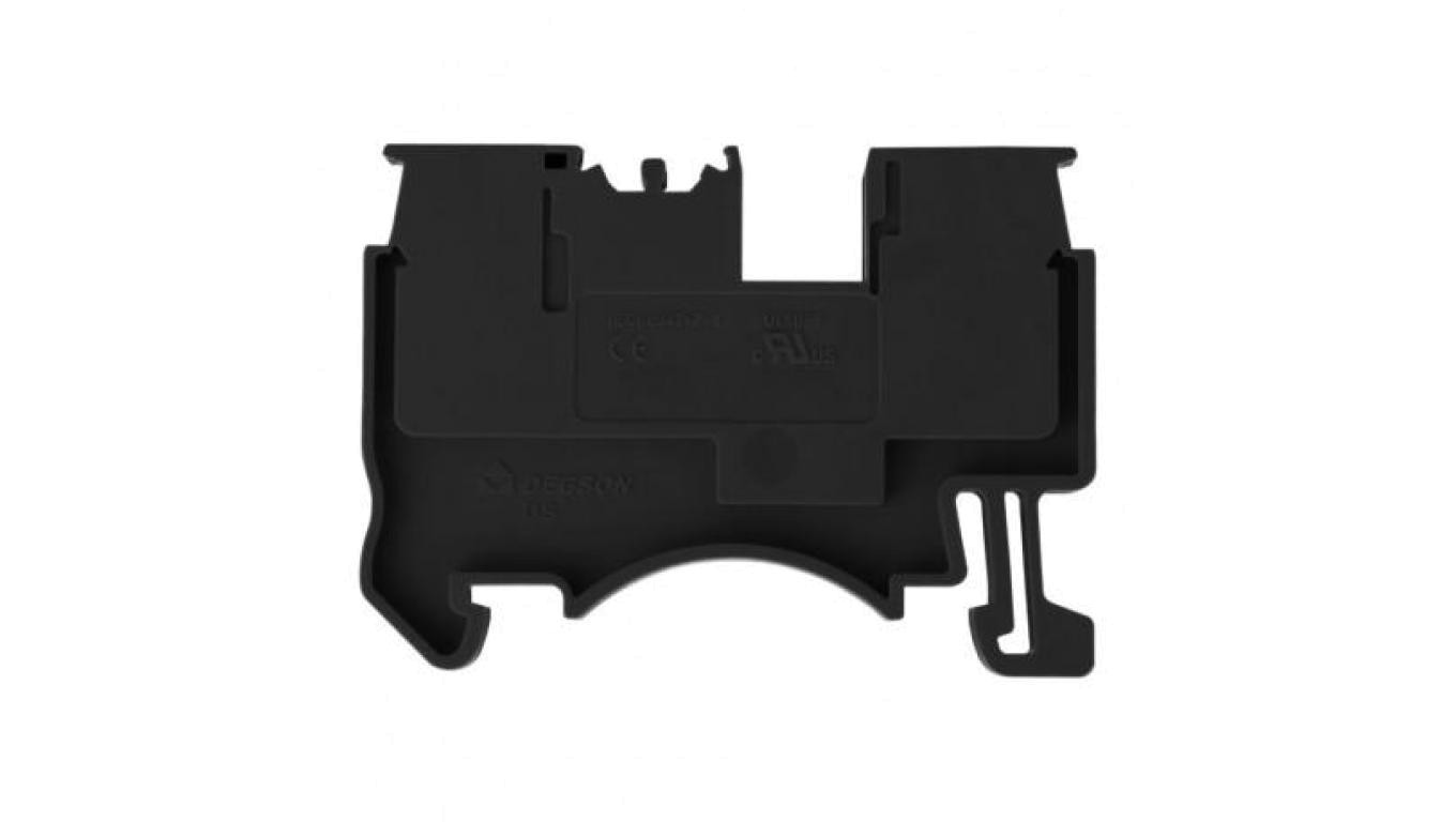 Złączka szynowa przelotowa zaciskowa czarna 2,5mm2 1P UL