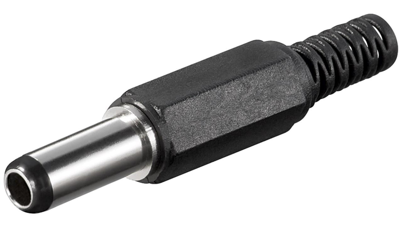 Wtyk DC z zabezpieczeniem przed zginaniem