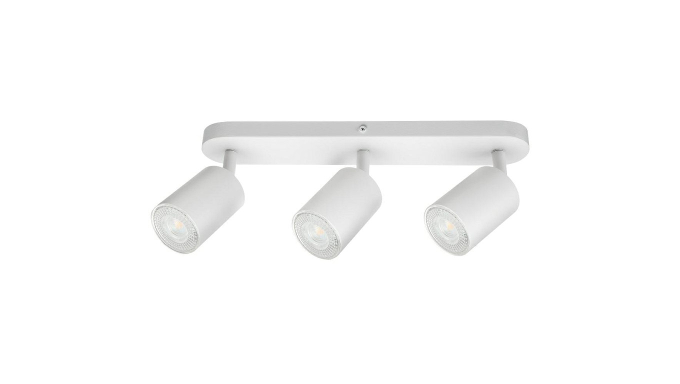 Lampa Oprawa SIENA-ALU-W/W 3xgu10 biała z białym przegubem