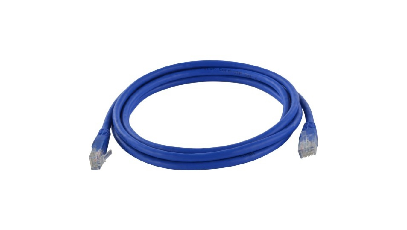 Patchcord UTP kat.6 kabel sieciowy LAN 2x RJ45 linka niebieski 10m