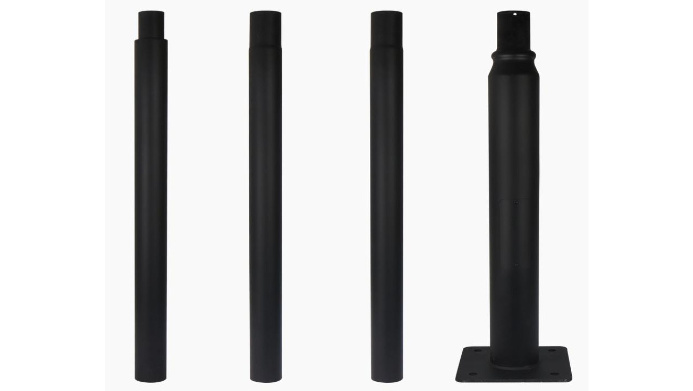 Słup oświetleniowy 4m składany czarny LED line