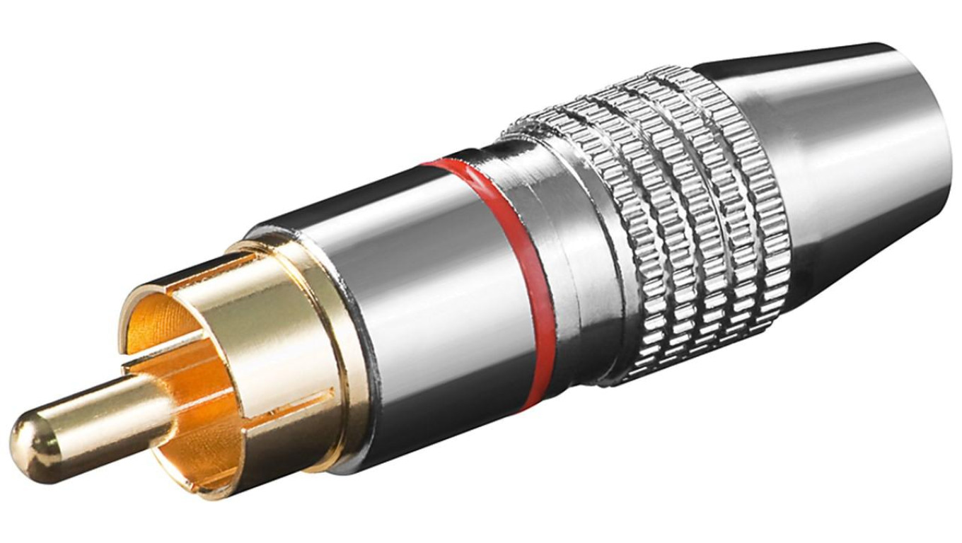 Wtyk chinch - Wersja kolorystyczna Czerwony