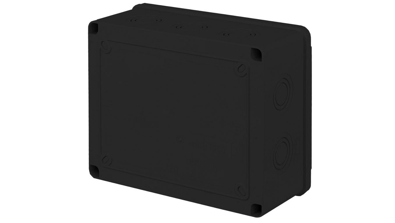 CZARNA PUSZKA INSTALACYJNA HERMETYCZNA ELEKTRYCZNA CZPI.190X150X80