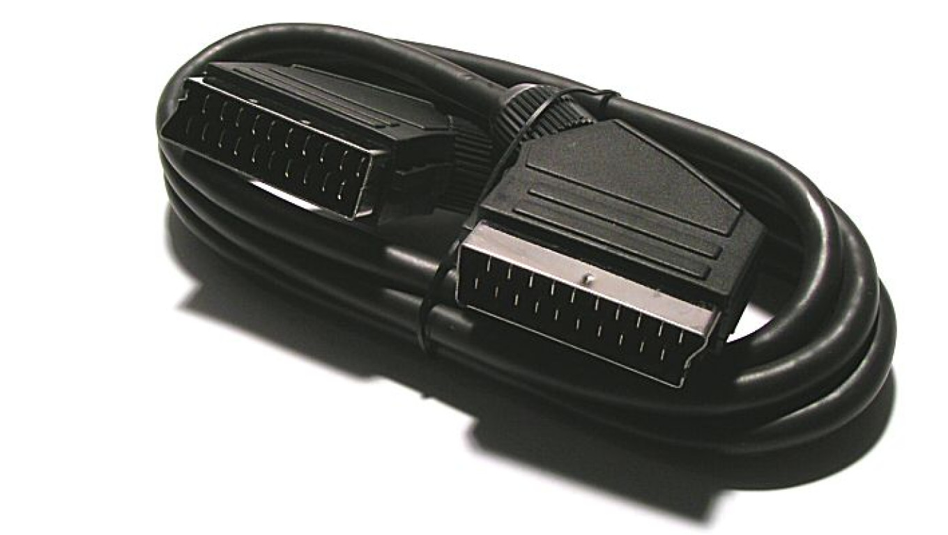 Kabel Audio-Video EURO SCART (wtyk 21-pin / wtyk 21-pin) czarny 1,2-1,5m