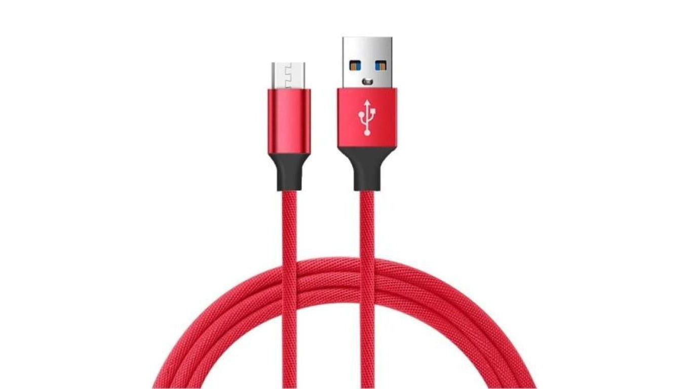Kabel USB - micro USB czerwony 1,5m VA0004 VAYOX