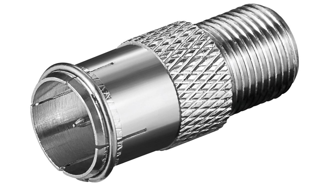 Adapter F: Wtyk F (szybki) Gniazdo F - Połączenie, materiał obudowy miedź