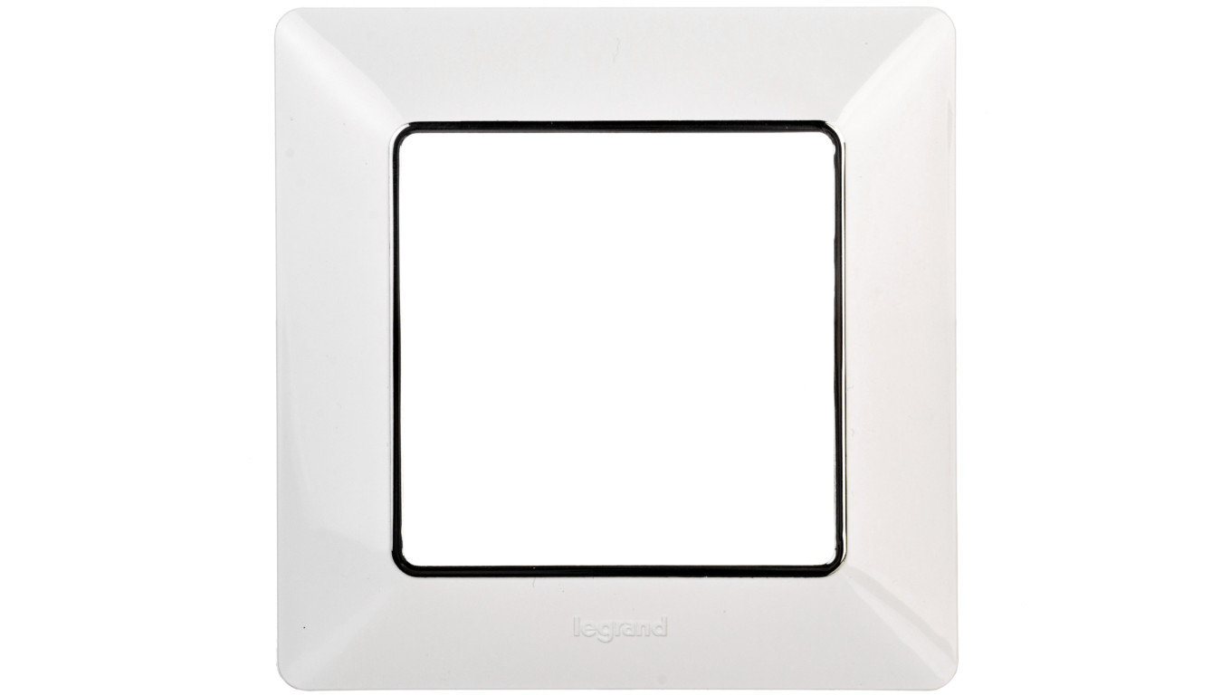 VALENA LIFE Ramka pojedyncza biała/chrom 754031