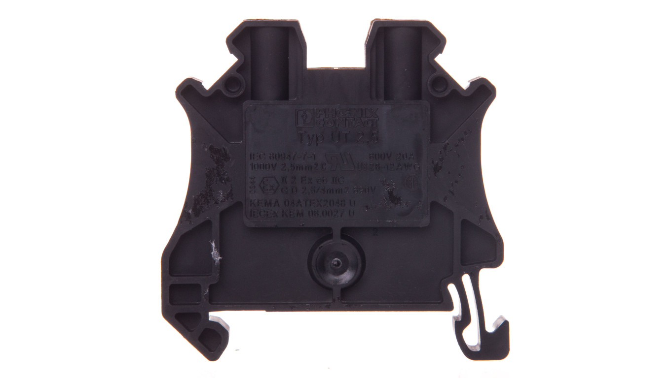 Złączka szynowa 2-przewodowa 0,14-4mm2 czarna UT 2,5 BK 3045088 /50szt./
