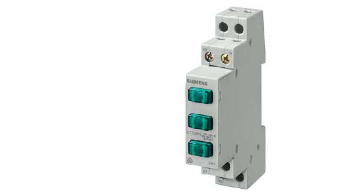 Lampka modułowa 3x zielona 230V 5TE5802