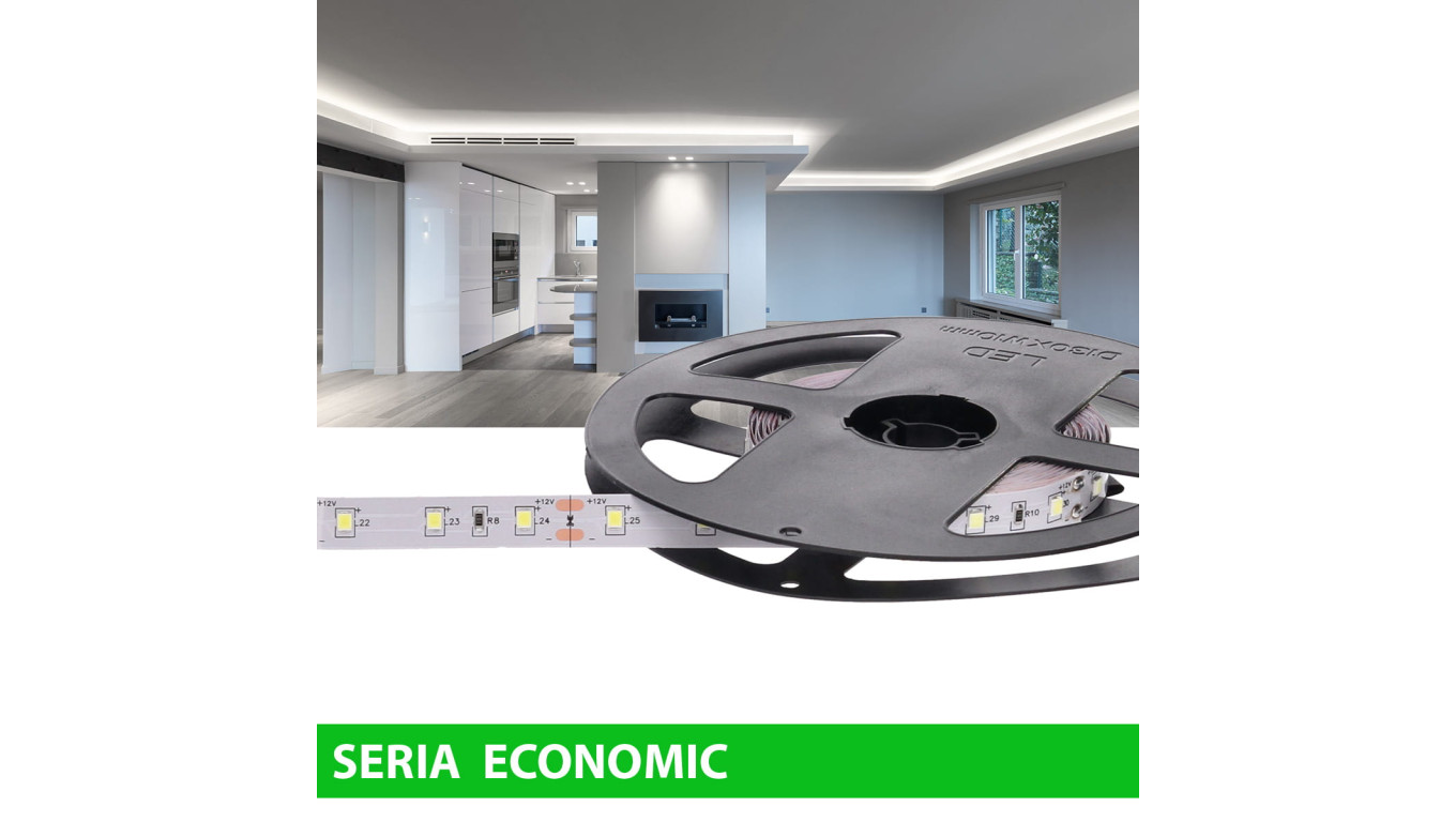 Taśma Led 12V 35W 300led biała zimna mocna rolka 5m