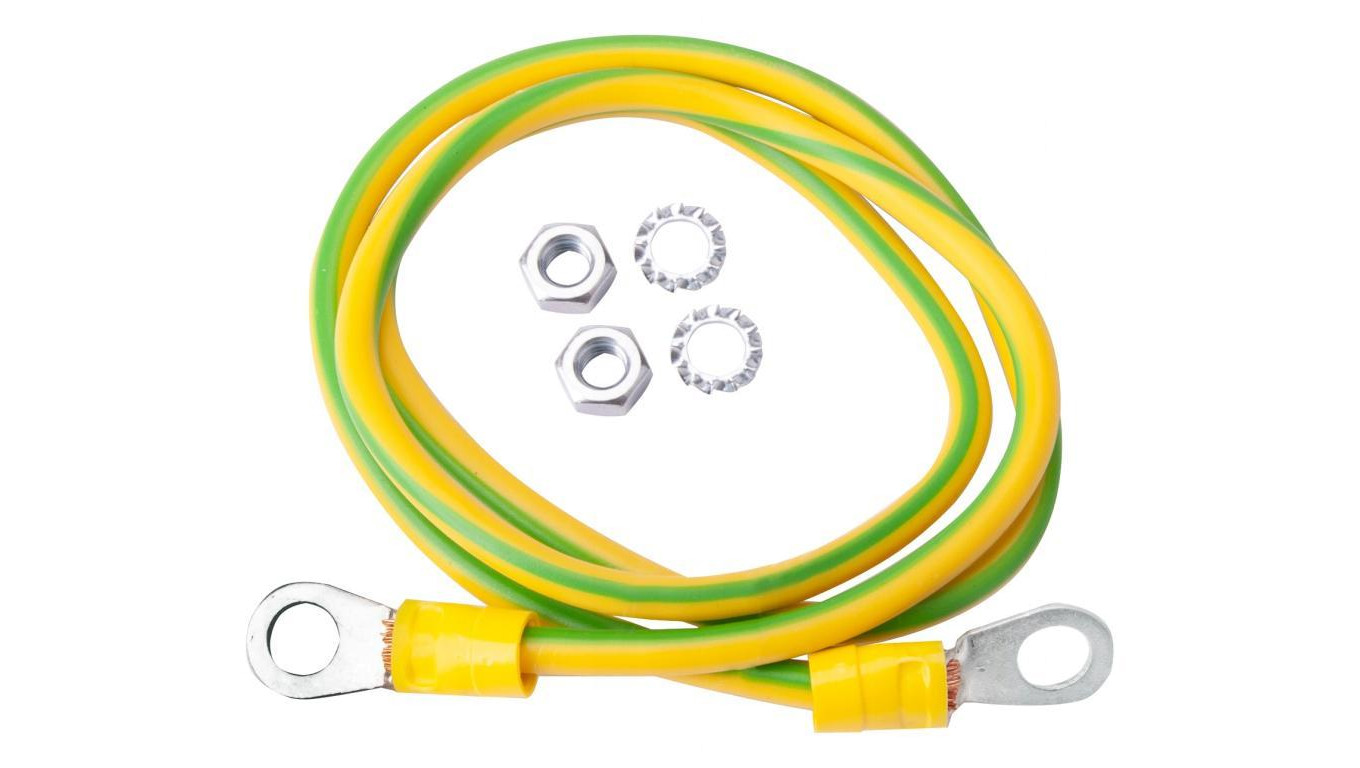 KOMPLET ZESTAW UZIEMIENIA KABEL PRZEWÓD LINKA UZIEMIAJĄCA LGY 4 mm2 0,6m (EK-22)