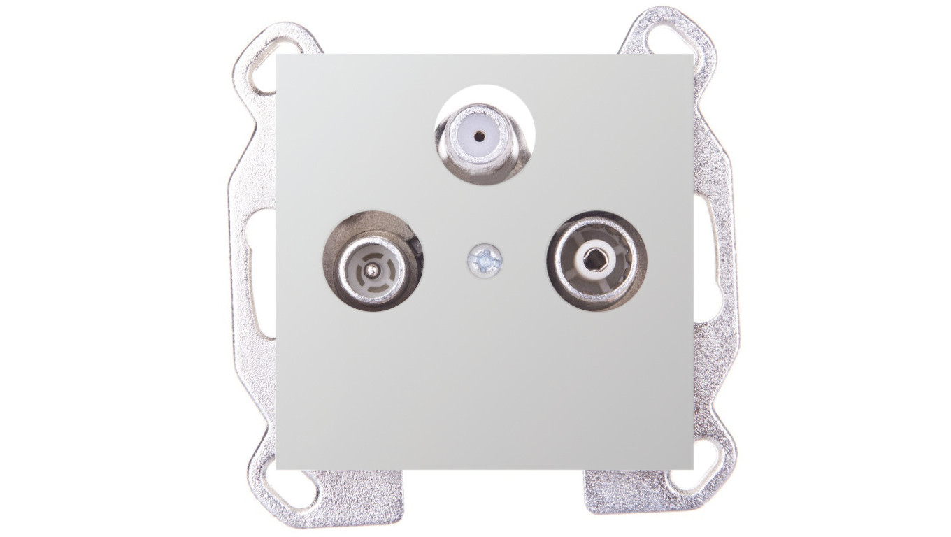 POLO FIORENA metal. Gniazdo antenowe R/TV/SAT koń.