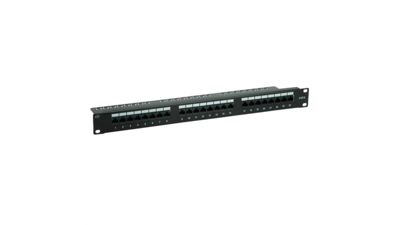 VALUE Patch panel kat. 6 (klasa E) 19, 24P, nieekranowany, czarny