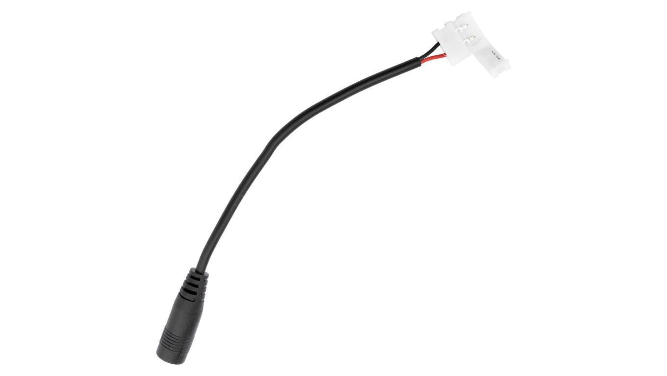 Złączka taśmy LED 2PIN DC 2.1 zatrzask gniazdo z przewodem 10mm