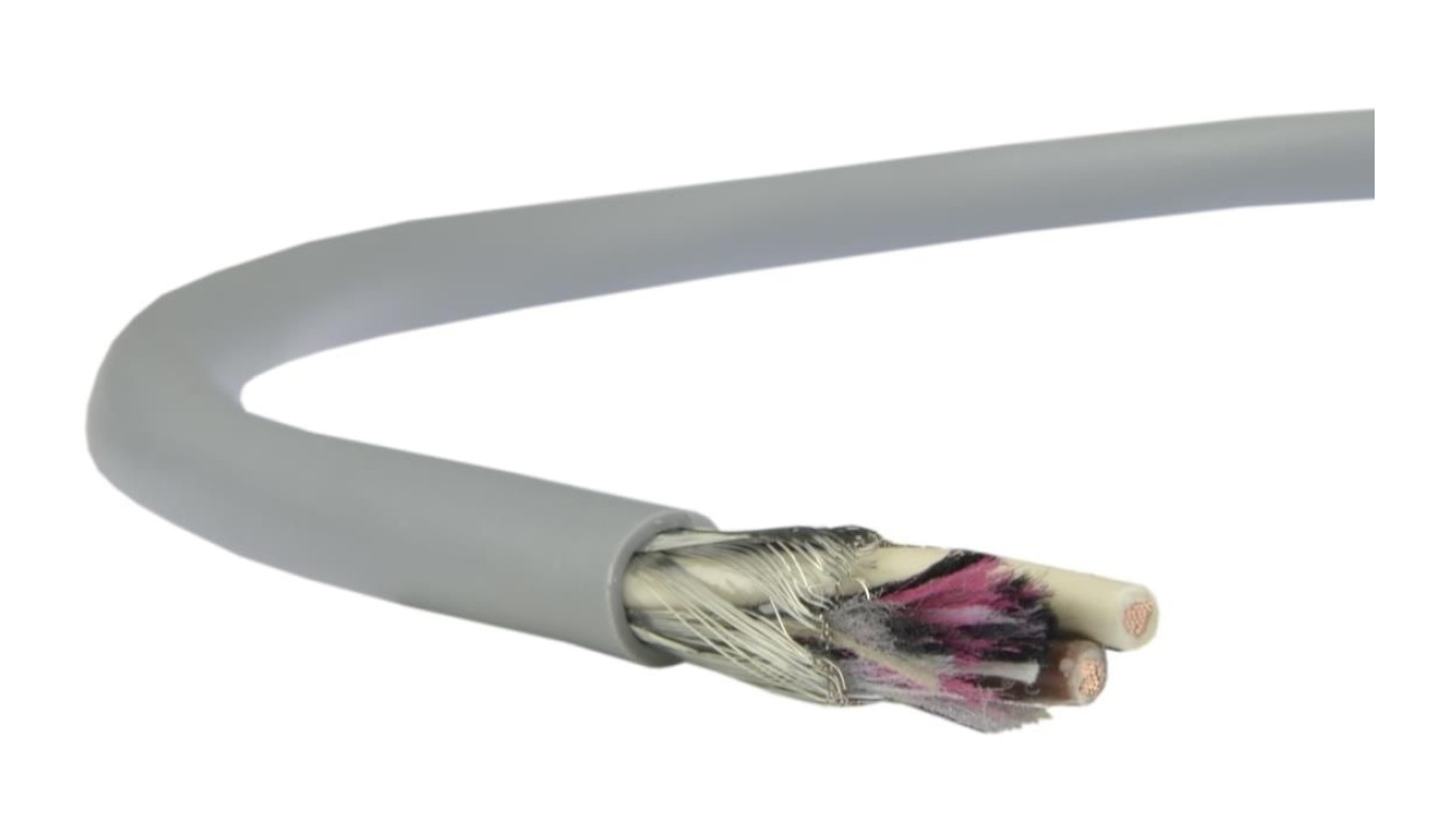 Przewód sterowniczy w ekranie LIYCY 300/300V 2x0,34 szary linka TKD /100m/