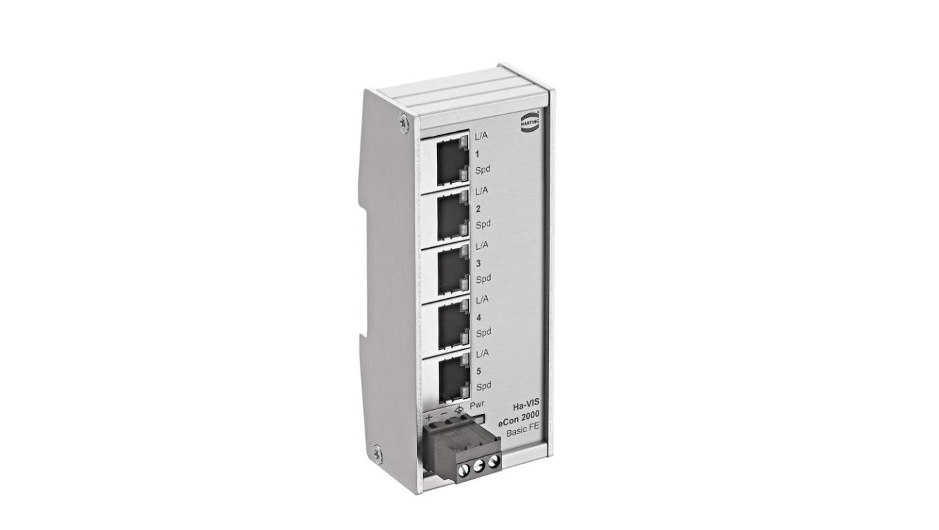 Switch przemysłowy 5 portowy HARTING eCon 2050B-A - 24020050010
