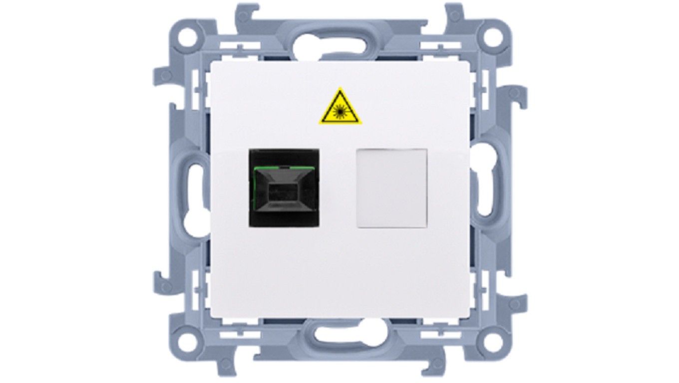 Simon 10 Gniazdo światłowodowe / optyczne pojedyncze biały CGS1.01/11