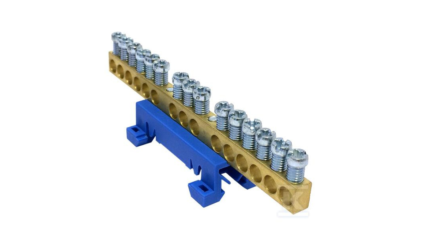 Listwa zaciskowa neutralna N15 kolor niebieski 15x16mm² MAD0015N33