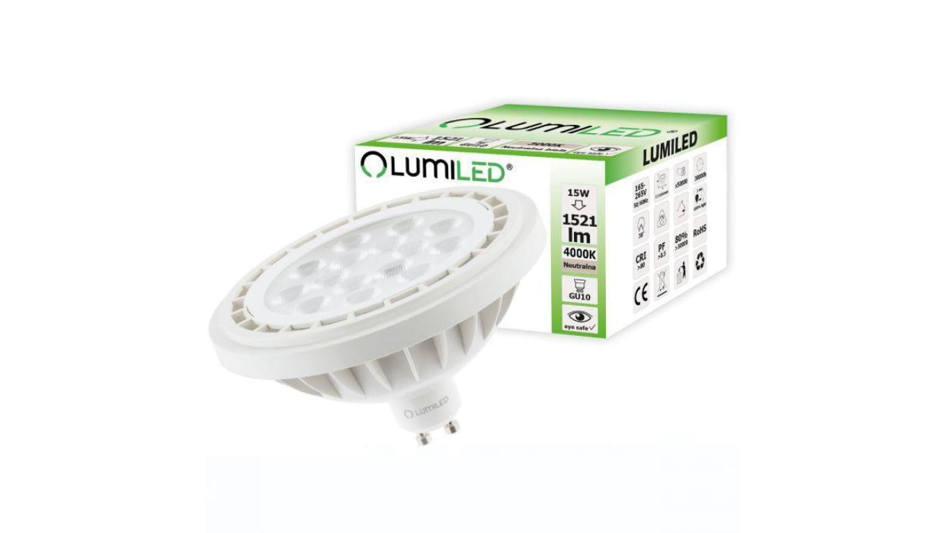 Żarówka LED GU10 ES111 15W = 100W 1521lm 4000K Neutralna 38 LUMILED