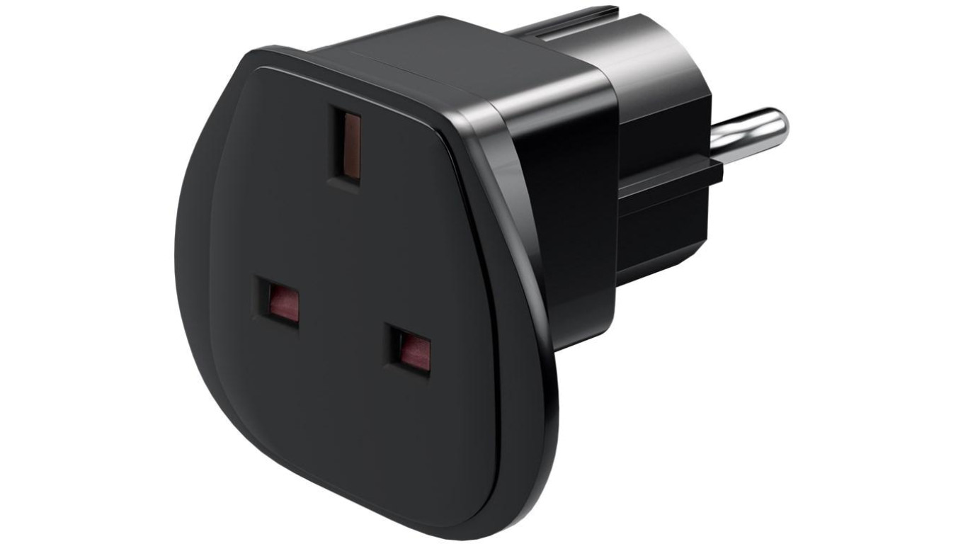 Adapter podróżny UK do UE, czarny