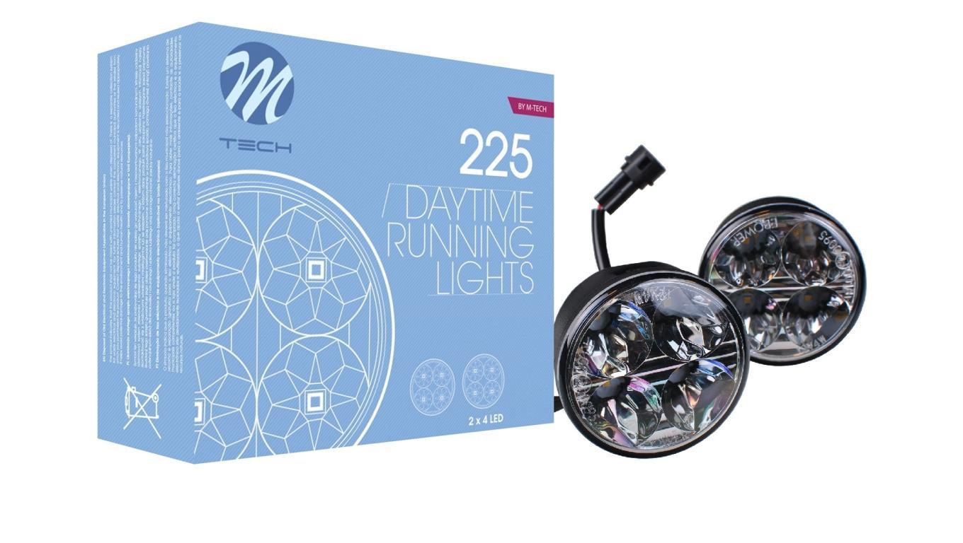 Światła do jazdy dziennej okrągłe led osram m-tech LDO225