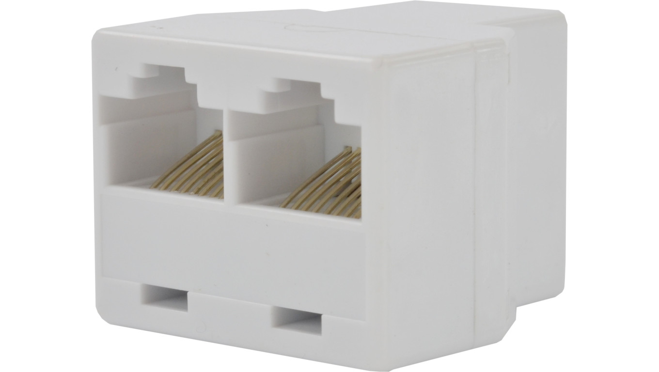 Rozdzielacz telefoniczny RJ45 8P8C 1 gniazdo / 2 gniazda kat.3