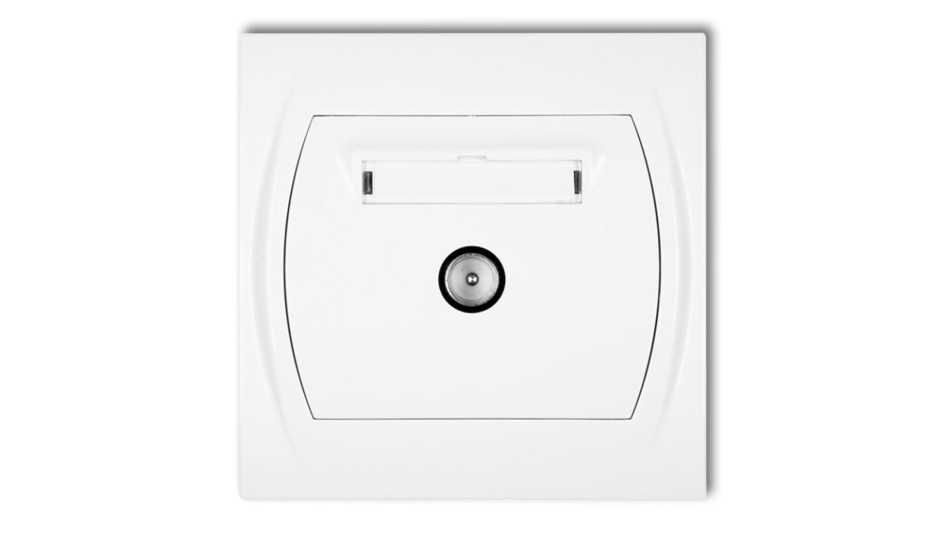 LOGO Gniazdo antenowe TV pojedyncze biały LGTV-1