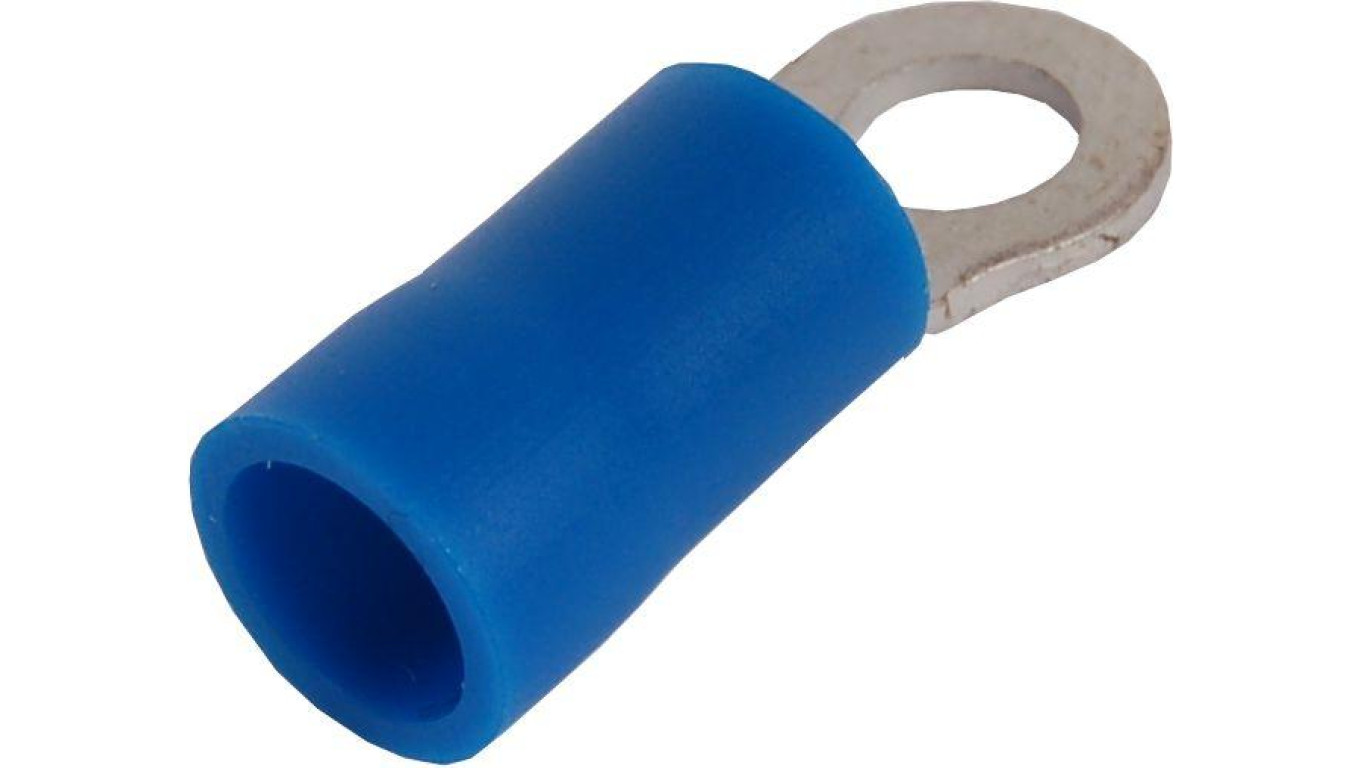 Końcówka kablowa izolowana oczkowa Cu M3 100szt niebieska OKB3