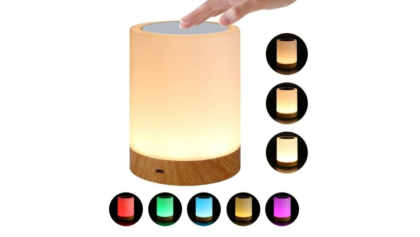 Bezprzewodowa Lampka Nocna Kolorowa RGB Sterowana Dotykiem I-LED TOUCH