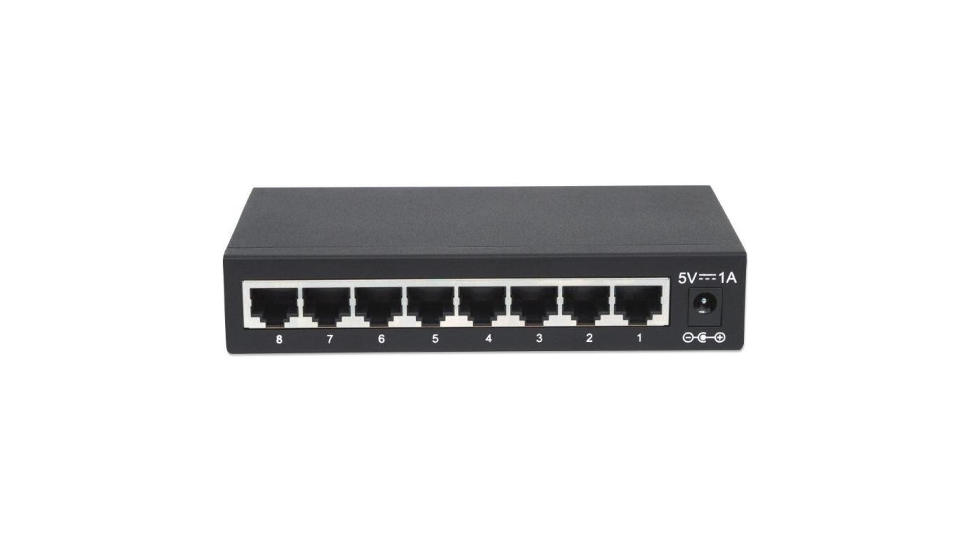 Switch Gigabit 8x 10/100/1000 Mbps RJ45 Desktop Metalowy