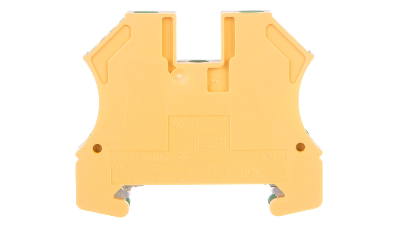 Złączka szynowa ochronna PE 6mm2 żółto-zielona WPE 6 1010200000