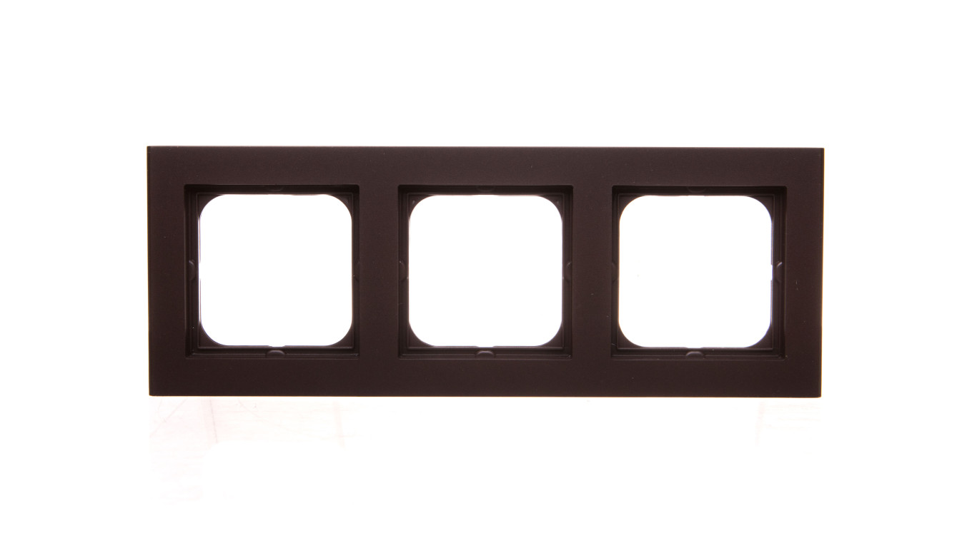 SONATA Ramka potrójna czekoladowy metalik R-3R/40
