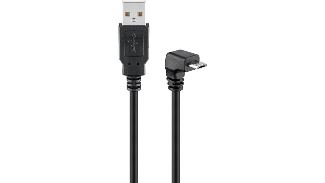 Kabel USB 2.0 Hi-Speed 90, Czarny - Długość kabla 1.8 m