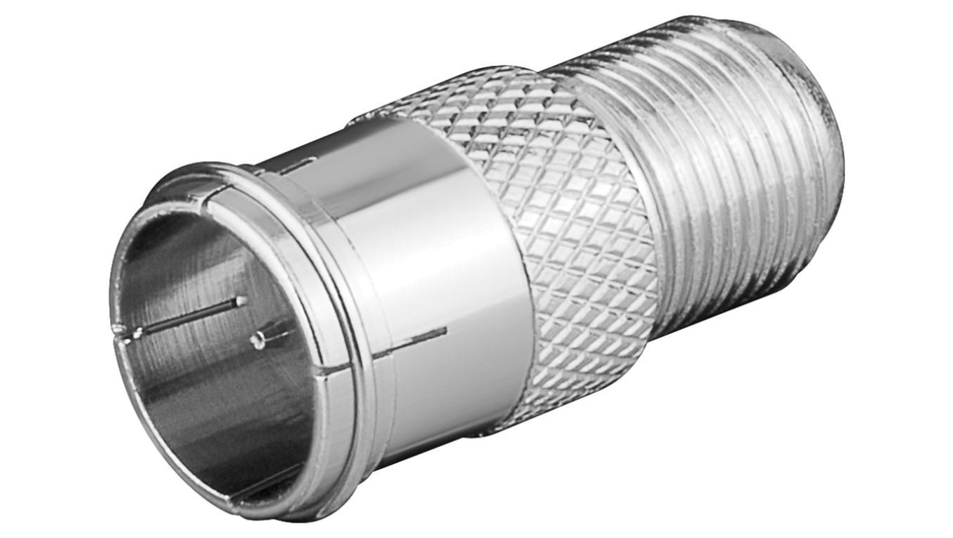 Adapter F: Wtyk F (szybki) Gniazdo F - Połączenie, materiał obudowy cynk