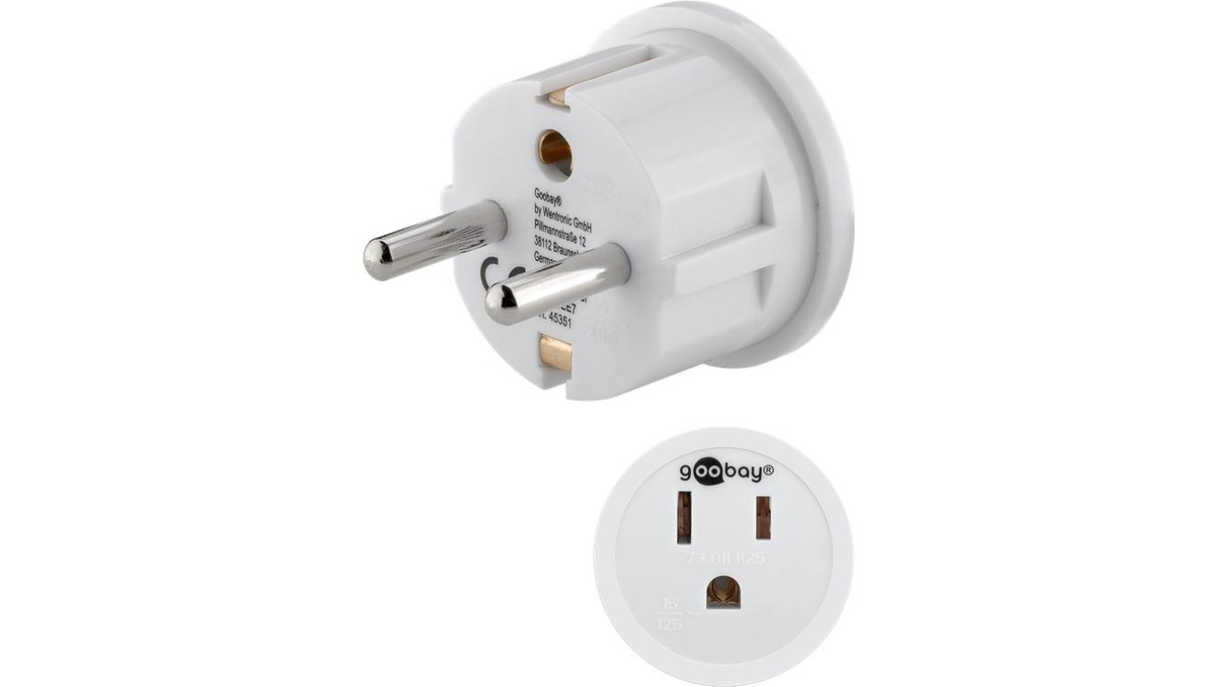 Adapter sieciowy US/Japonia, biały