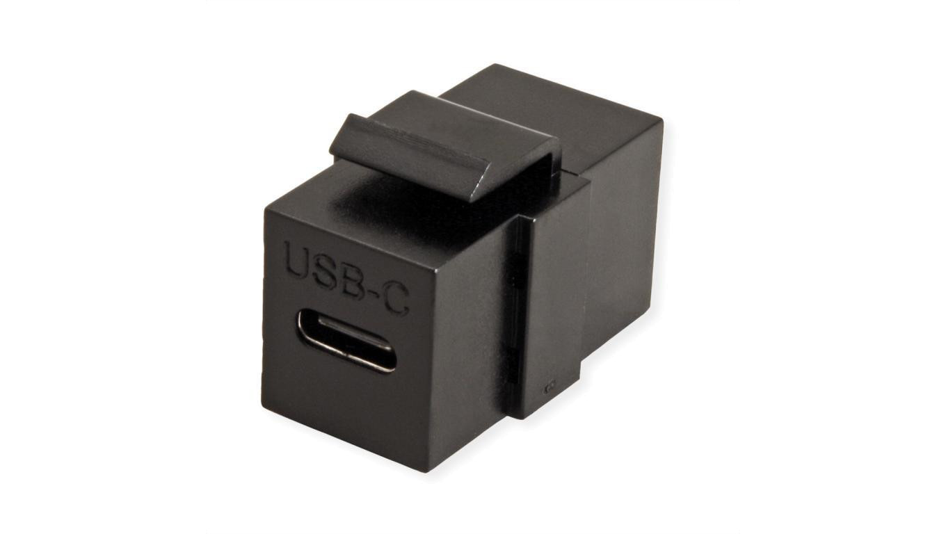 VALUE USB Type C Keystone module, zwart